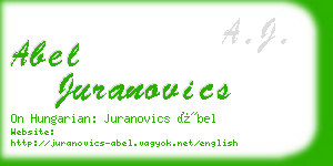 abel juranovics business card